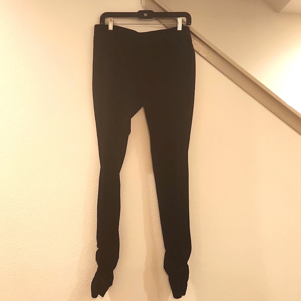 Express Black Velvet High Rise Leggings Size M